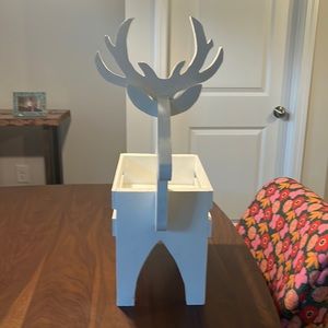 Handmade Wooden Reindeer.  Holiday Decor.